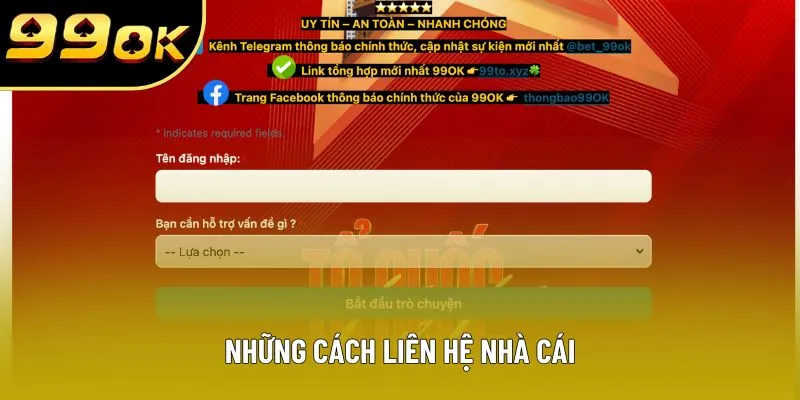 Những cách liên hệ nhà cái